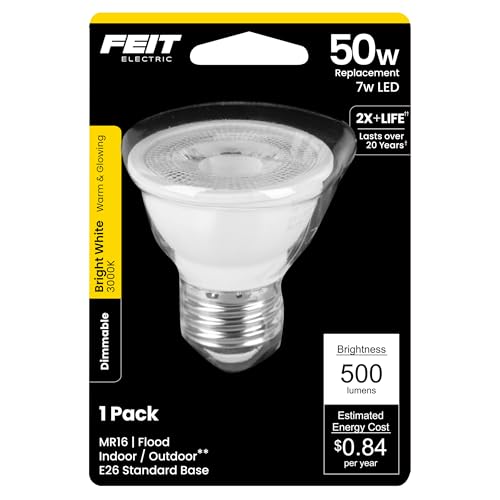 Feit Electric BPEXN500MEDLED 7 Watt Dimmable MR16 Performance LED Light Bulb