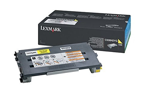 Lexmark C500H2YG OEM Toner Cartridge: Yellow Yields 3,000 Pages