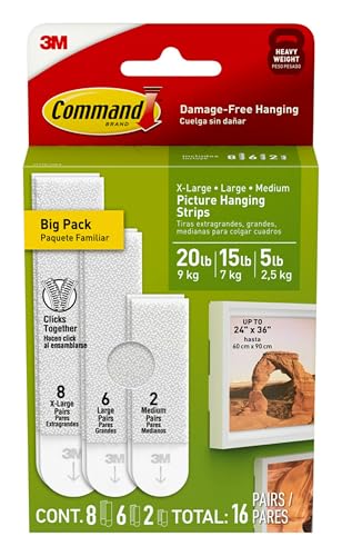 3M Command White Picture Hanging Strips Variety Pack