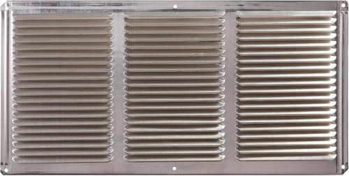 GAF Master Flow Aluminum Under Eave Soffit Vent, 16" x 8" in Mill Finish Includes Poly-Mesh Screen for Easy Installation and Ventilation Features 50 Sq. in. NFA - EAC16X8