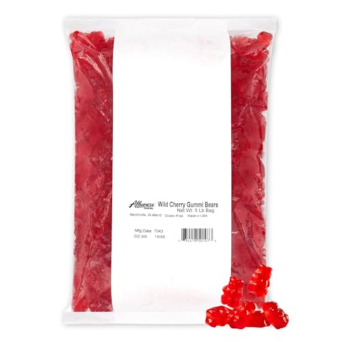 Albanese Candy, Wild Cherry Gummi Bears, 5-pound Bag