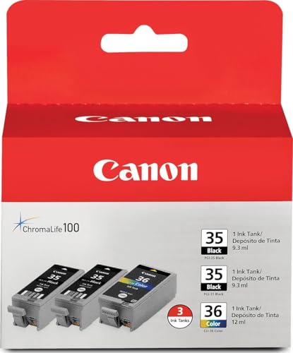 Canon PGI-35/CLI-36 2 Genuine Black and Color Value Pack Compatible to iP100, iP110, TR150 and TR160 Printers