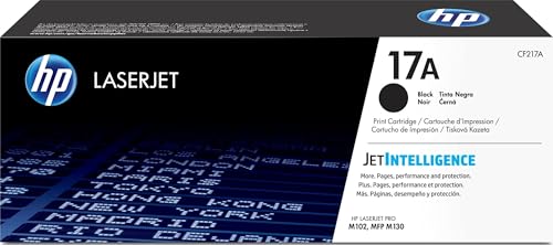 HP 17A Black Toner Cartridge | Works with HP LaserJet Pro M102 Series, HP LaserJet Pro MFP M130 Series | CF217A