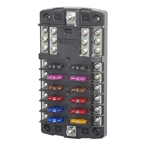 Blue Sea Systems 5031 ST Blade Fuse Block 12 Circuit 100A