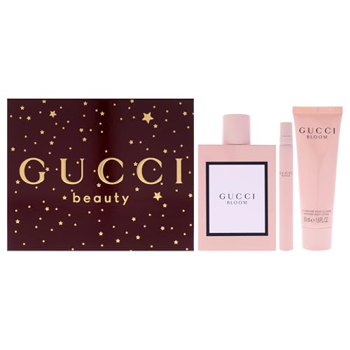 Gucci Bloom by Gucci for Women - 3 Pc Gift Set 3.3oz EDP Spray, 0.33oz EDP Spray (Mini), 1.6oz Perfumed Body Lotion