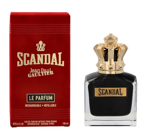 Jean Paul Gaultier Scandal Le Eau de Parfum Intense Refillable Spray for Men, 3.4 Ounce