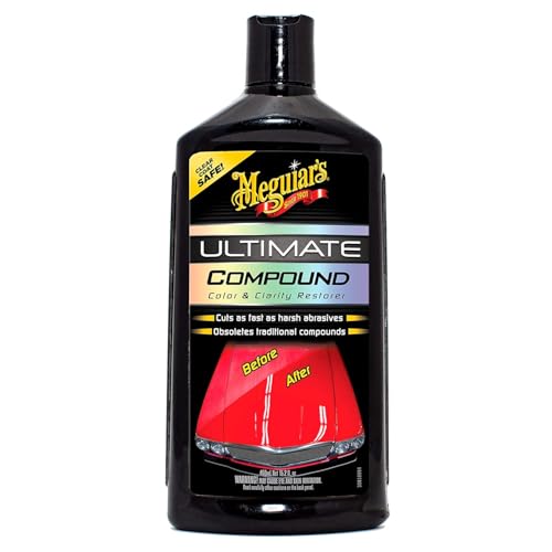 Meguiar's Ultimate Compound Micro Abrasive technology Quickly Remove Paint Defects Scratches and Swirls Hand Application or DA Polisher