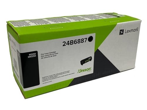 Lexmark 24B6887 M3250 XM3250 Toner Cartridge (Black) in Retail Packaging