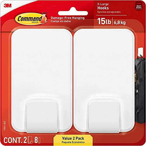 3M Command 15 lb X-Large Hook 2-Pack