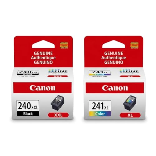 Canon PG-240XXL Extra High Capacity Black Ink Cartridge (5204B001) + CL-241XL Color Ink Cartridge (5208B001)