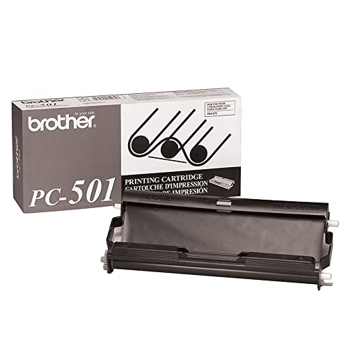 PC501 Brother Black Ribbon Cartridge - Black - Thermal Transfer - 150 Page - 1 Each