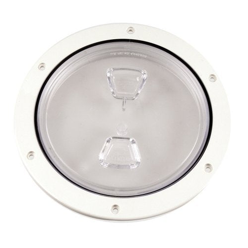 Beckson DP60-W-C 6" Clear Center Screw Out Deck Plate