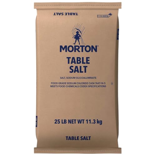 Morton Table Salt, Iodized, 25 Pound
