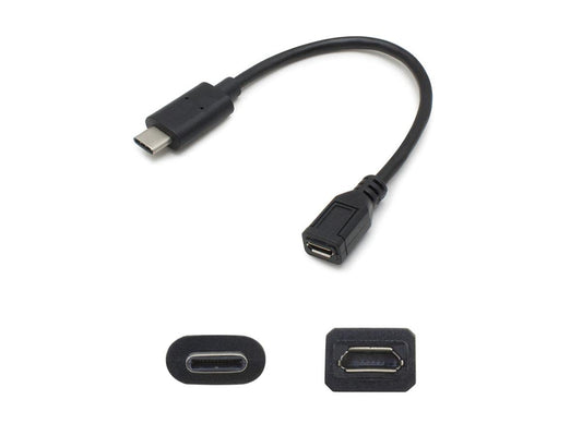 AddOn 5-Pack USB-C Male to Micro-USB-B Female Adapters