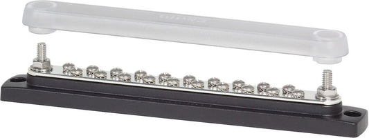 Blue Sea Systems Blue Sea 2312, 150 Ampere Common Busbar 20 X 8-32 Screw Terminal with Cover