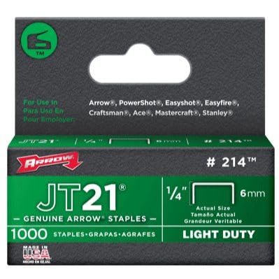 Arrow JT21 1/4" Staples 5 Pack