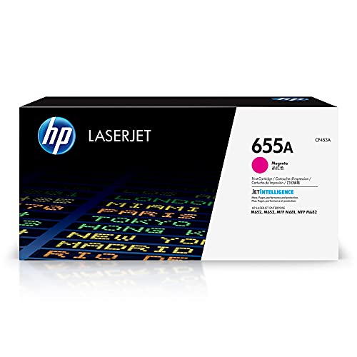 HP 655A Magenta Toner Cartridge | Works with HP Color LaserJet Enterprise M652, M653, HP Color LaserJet Enterprise MFP M681, M682 Series | CF453A