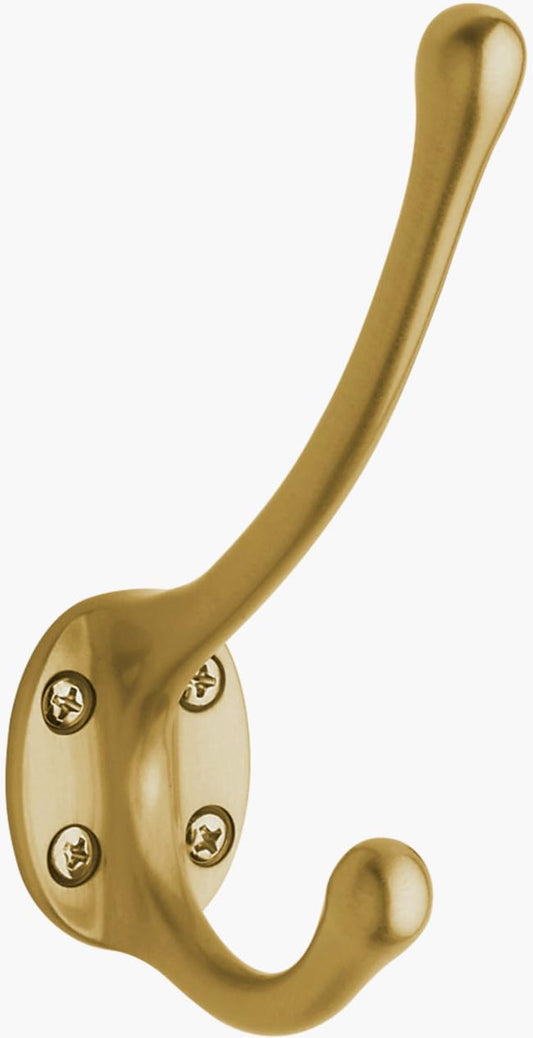 Baldwin 0742 Estate Double Robe Hook Satin Brass
