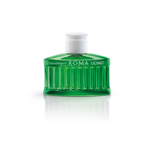 Laura Biagiotti Roma Uomo Green Swing, 4.2 oz - EDT Spray - Cologne for Men - Woody, Floral Fragrance - Long-Lasting - Natural Spray - Elegant Bottle