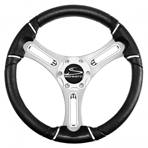 Schmitt Marine Torcello 14" Wheel - 04 Series - Polyurethane Wheel w/Chrome Trim &amp; Cap - Brushed