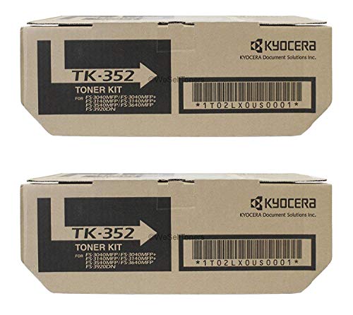 Kyocera TK-352 (TK352) Black Toner Cartridge 2-Pack