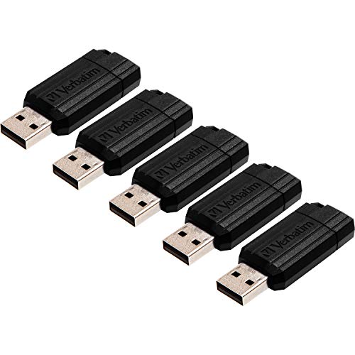 Verbatim Pinstripe USB 2.0 Flash Drive 16GB, 5 Pack