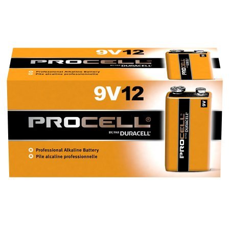Duracell : Procell Alkaline Battery, 9V, 12/box -:- Sold as 2 Packs of - 12 - / - Total of 24 Each