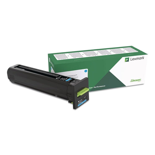 Lexmark Extra High Yield Cyan Return Program Toner Cartridge for US Government, 22000 Yield (82K0XCG)