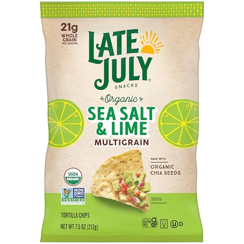 Late July Organic Multigrain Tortilla Chips Sea Salt Lime 7.5oz