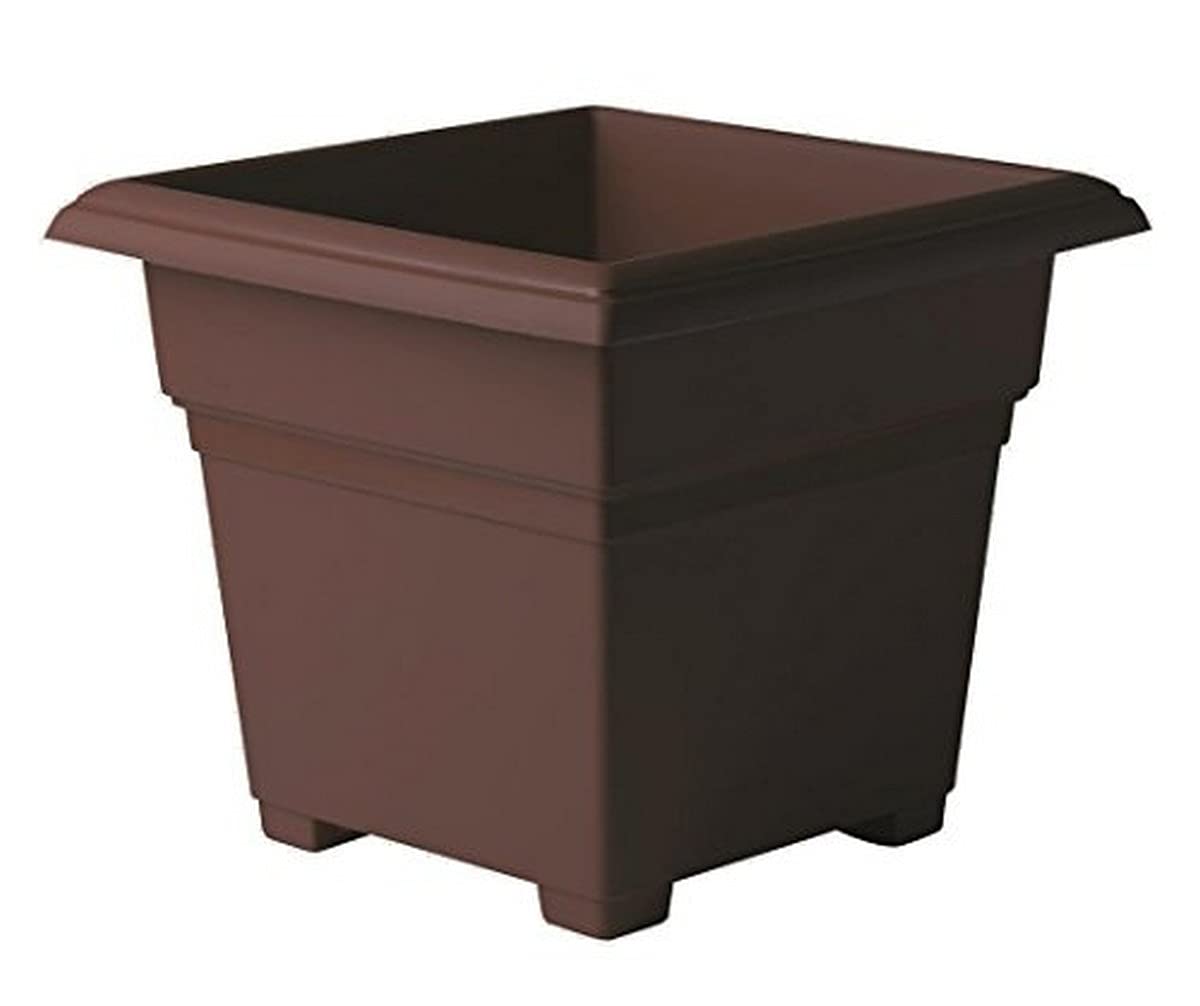 Novelty Countryside Square Tub Planter 14-Inch Brown