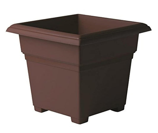 Novelty Countryside Square Tub Planter 14-Inch Brown