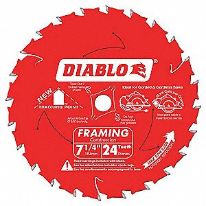Freud Diablo D0724A 7-1/4" 24T Saw Blade 5 Pack