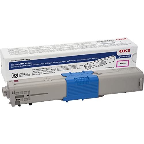 Genuine Brand Name OEM Okidata C332dn/MC363dn MagentaToner Cartridge (3K YLD) 46508702