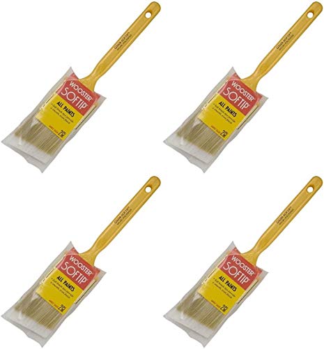 Wooster Brush Q3208-2 Softip Angle Sash Paintbrush, (Pack of Four - 2-Inch)