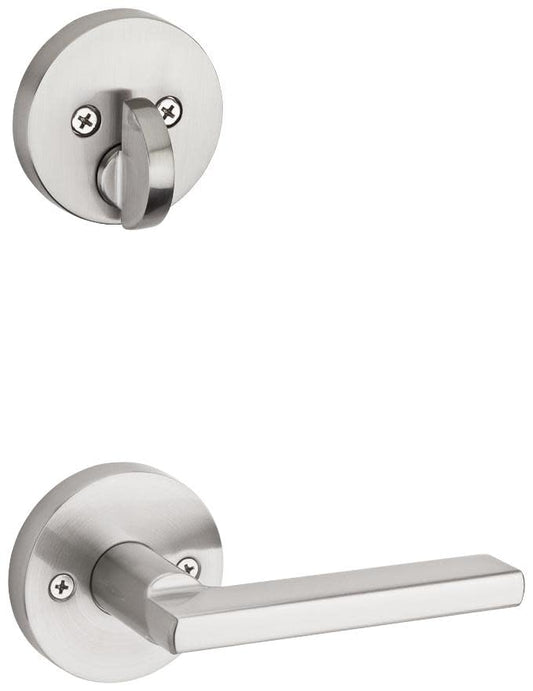 Kwikset 973HFLRDTV1 Halifax Dummy Interior Pack with Round Rose - Satin Nickel