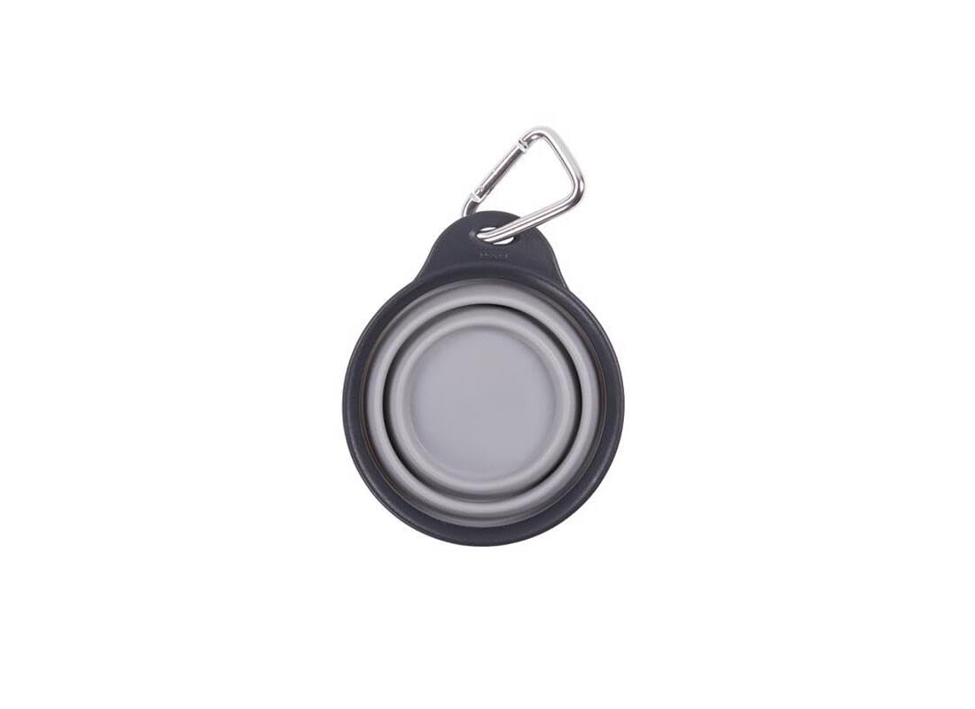 Dexas Pets Collapsible Travel Cup, 1 Cup, Light Gray