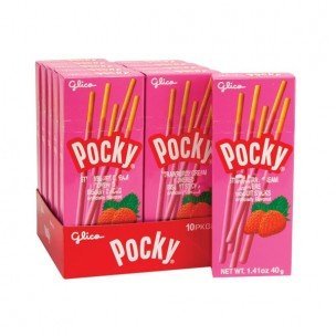 Pocky Strawberry Biscuit Sticks 1.41oz, 20-Pack