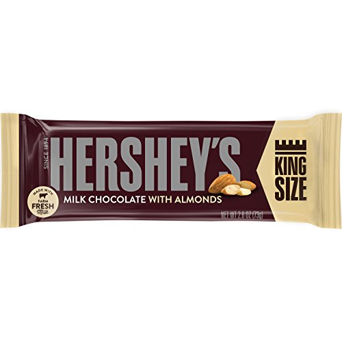 +HERSHEY'S Milk Chocolate w/Almonds King Size Bar, 2.6 oz., 12/18 ct.