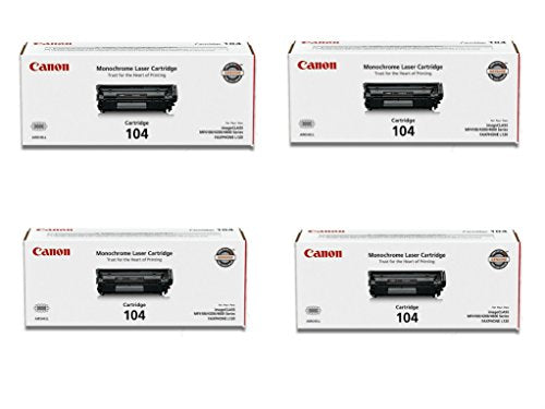 Canon 104 (0263B001) Original Black Toner Cartridge 4-Pack