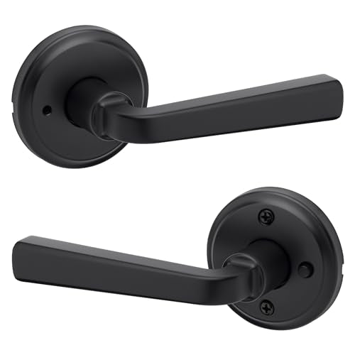 Kwikset Trafford Privacy Door Lever Matte Black