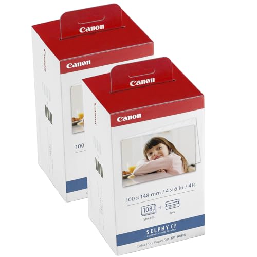 Canon KP-108IN 2 Pack Color Ink & Paper Set