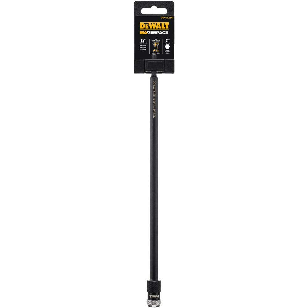 DEWALT Drill Bit Holder Extension, Impact Ready, 12-Inch (DWA12HLDFT)