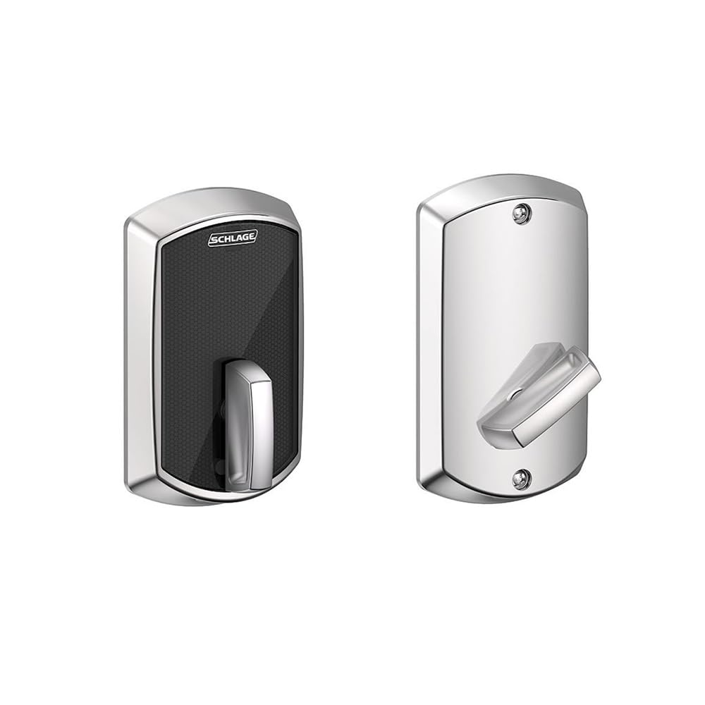 Schlage BE467FGRW625 Keyless Smart Deadbolt, Bright Chrome