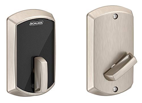 Schlage BE467FGRW619 Greenwich Smart Deadbolt Satin Nickel