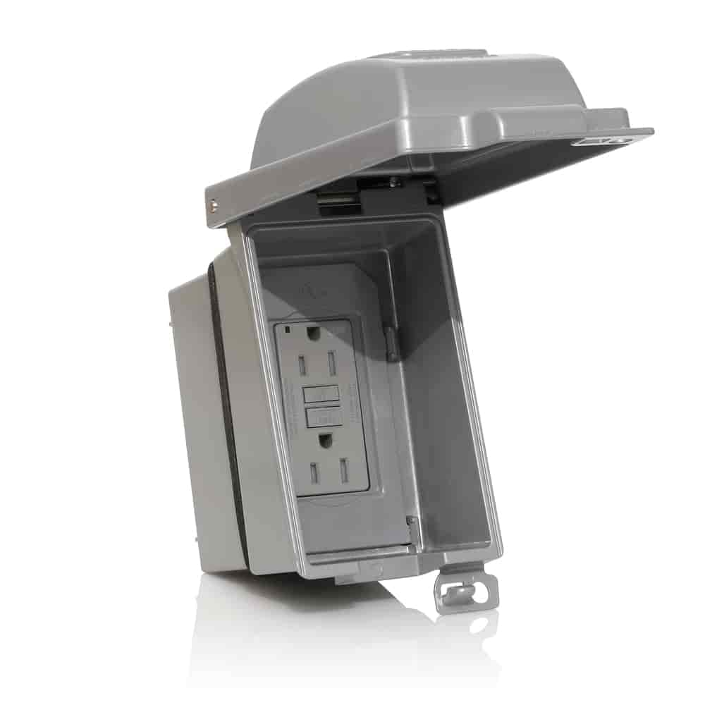 Leviton IUM1V-KBG GY Kit Cover/Box Self-Test