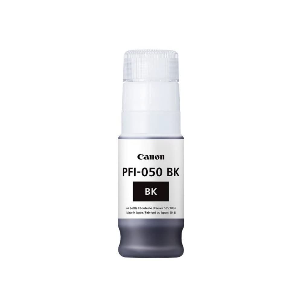 Canon Genuine PFI-050 BK Black Ink Cartridge, Compatible with imagePROGRAF TC-21 and TC-20 Series Printers