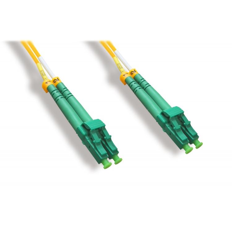 CableWholesale LC/APC OS2 Duplex Fiber Optic Patch Cord 2m