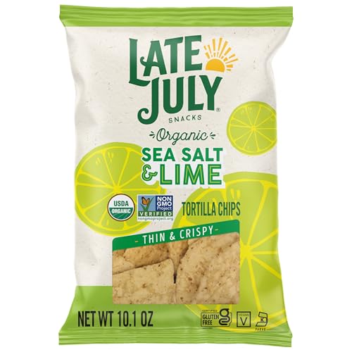 Late July Restaurant Style Sea Salt & Lime Tortilla Chips, 10.1 Oz Bag