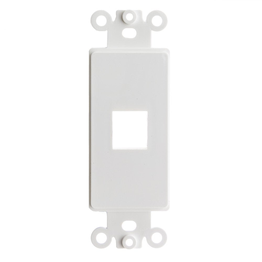 CableWholesale Decora Wall Plate Insert, 1 Keystone, White