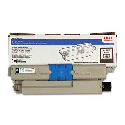 OKI 44469801 Type C17 Black Toner Cartridge 2-Pack for C531, MC362, MC561 Printers
